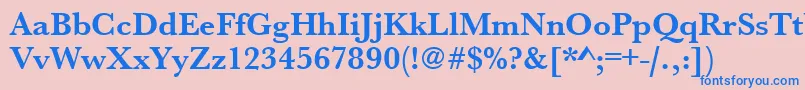 UrwbaskertBold Font – Blue Fonts on Pink Background