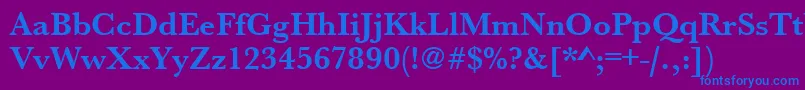 UrwbaskertBold Font – Blue Fonts on Purple Background