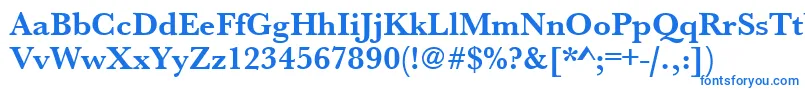 UrwbaskertBold Font – Blue Fonts on White Background