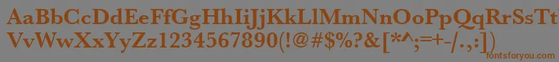 UrwbaskertBold Font – Brown Fonts on Gray Background