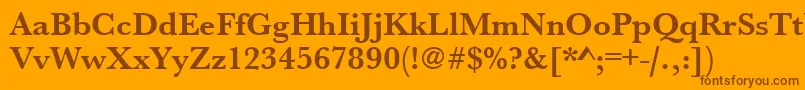 UrwbaskertBold Font – Brown Fonts on Orange Background