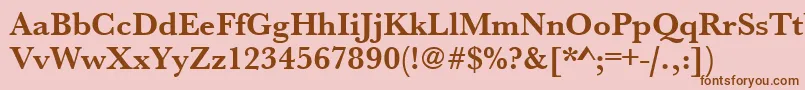 UrwbaskertBold Font – Brown Fonts on Pink Background