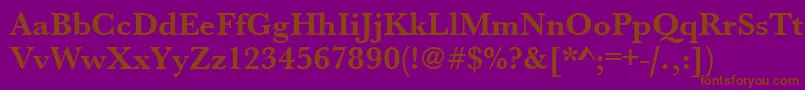 UrwbaskertBold Font – Brown Fonts on Purple Background