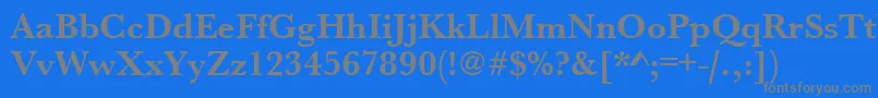 UrwbaskertBold Font – Gray Fonts on Blue Background