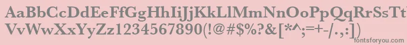 UrwbaskertBold Font – Gray Fonts on Pink Background