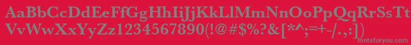 UrwbaskertBold Font – Gray Fonts on Red Background