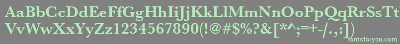 UrwbaskertBold Font – Green Fonts on Gray Background