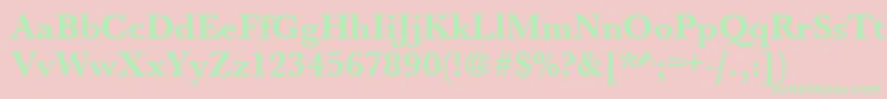 UrwbaskertBold Font – Green Fonts on Pink Background