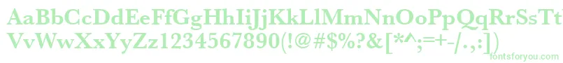 UrwbaskertBold Font – Green Fonts on White Background