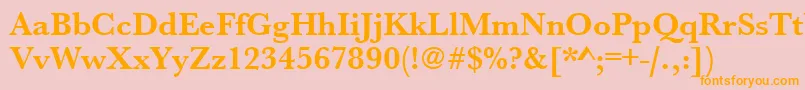 UrwbaskertBold Font – Orange Fonts on Pink Background