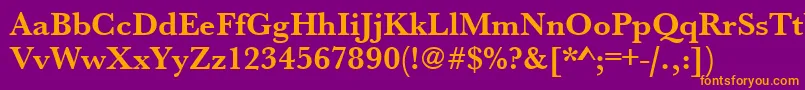 UrwbaskertBold Font – Orange Fonts on Purple Background