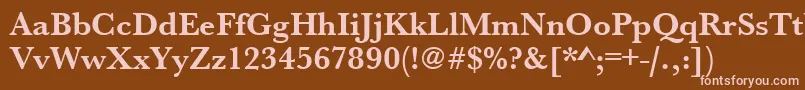 UrwbaskertBold Font – Pink Fonts on Brown Background