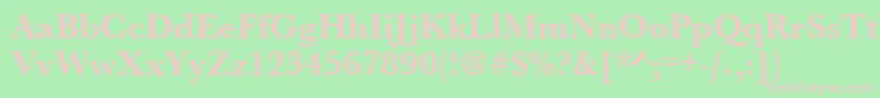 UrwbaskertBold Font – Pink Fonts on Green Background