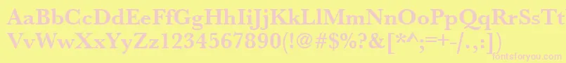 UrwbaskertBold Font – Pink Fonts on Yellow Background