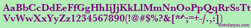 UrwbaskertBold Font – Purple Fonts on Green Background