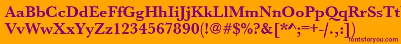 UrwbaskertBold Font – Purple Fonts on Orange Background