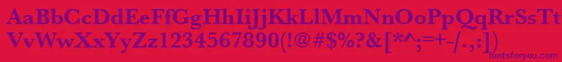 UrwbaskertBold Font – Purple Fonts on Red Background