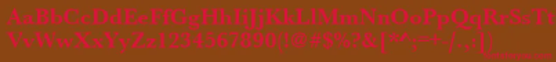 UrwbaskertBold Font – Red Fonts on Brown Background