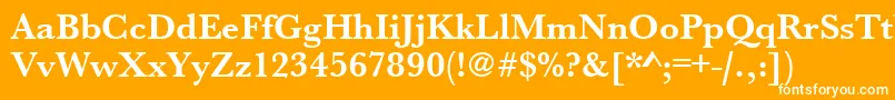 UrwbaskertBold Font – White Fonts on Orange Background