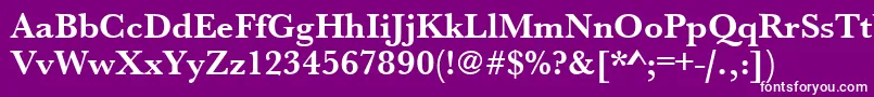 UrwbaskertBold Font – White Fonts on Purple Background