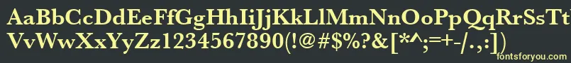 UrwbaskertBold Font – Yellow Fonts on Black Background