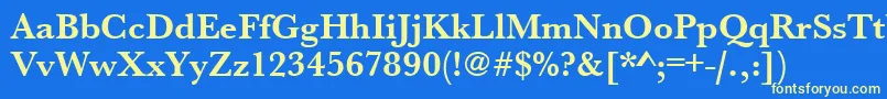 UrwbaskertBold Font – Yellow Fonts on Blue Background