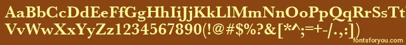 UrwbaskertBold Font – Yellow Fonts on Brown Background