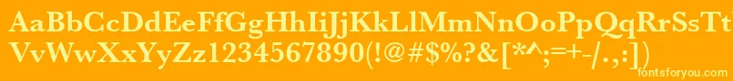 UrwbaskertBold Font – Yellow Fonts on Orange Background