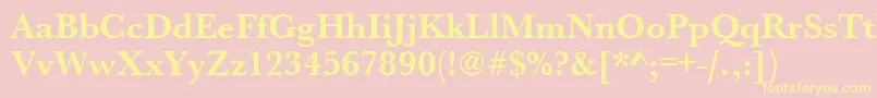 UrwbaskertBold Font – Yellow Fonts on Pink Background