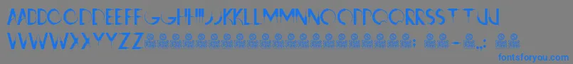 Ravens Font – Blue Fonts on Gray Background