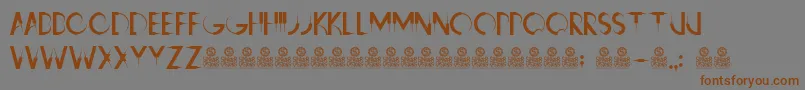 Ravens Font – Brown Fonts on Gray Background