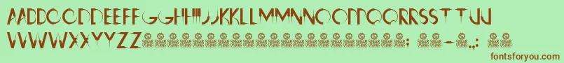 Ravens Font – Brown Fonts on Green Background