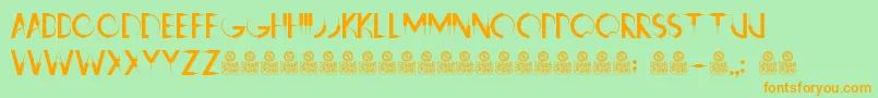 Ravens Font – Orange Fonts on Green Background