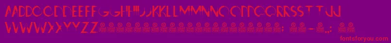 Ravens Font – Red Fonts on Purple Background