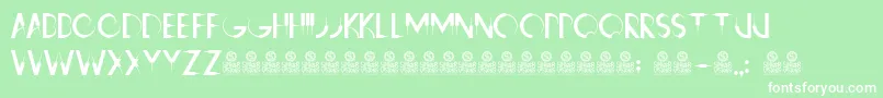 Ravens Font – White Fonts on Green Background