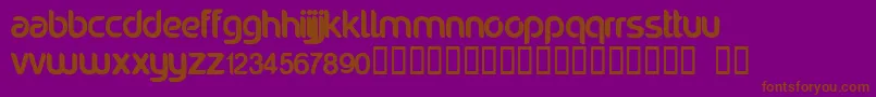 フォントNoraviyel – 紫色の背景に茶色のフォント