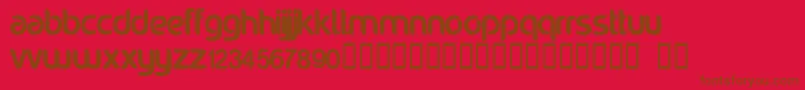 Noraviyel Font – Brown Fonts on Red Background
