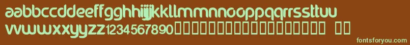 Noraviyel Font – Green Fonts on Brown Background
