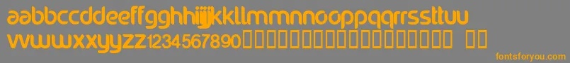 Noraviyel Font – Orange Fonts on Gray Background