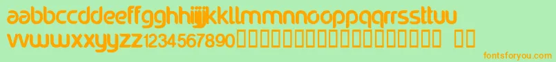 Noraviyel Font – Orange Fonts on Green Background