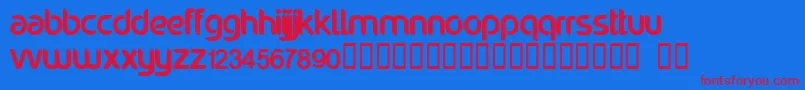 Noraviyel Font – Red Fonts on Blue Background