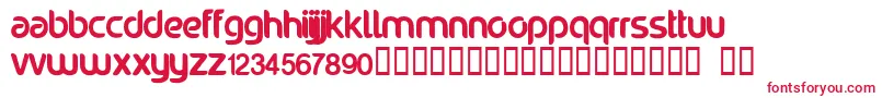 Noraviyel Font – Red Fonts on White Background
