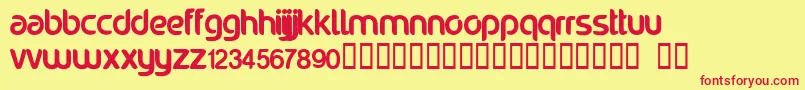 Noraviyel Font – Red Fonts on Yellow Background