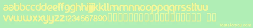 Czcionka Noraviyel – żółte czcionki na zielonym tle