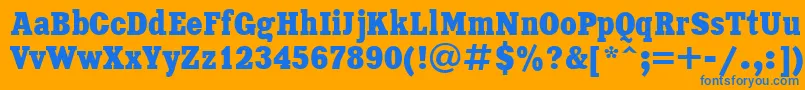 Xna87C Font – Blue Fonts on Orange Background