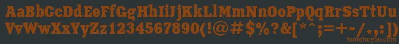 Xna87C Font – Brown Fonts on Black Background