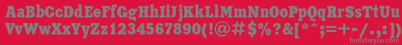 Xna87C Font – Gray Fonts on Red Background