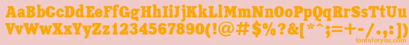 Xna87C Font – Orange Fonts on Pink Background