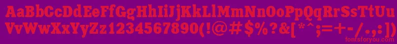 Xna87C Font – Red Fonts on Purple Background