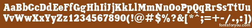 Xna87C Font – White Fonts on Brown Background